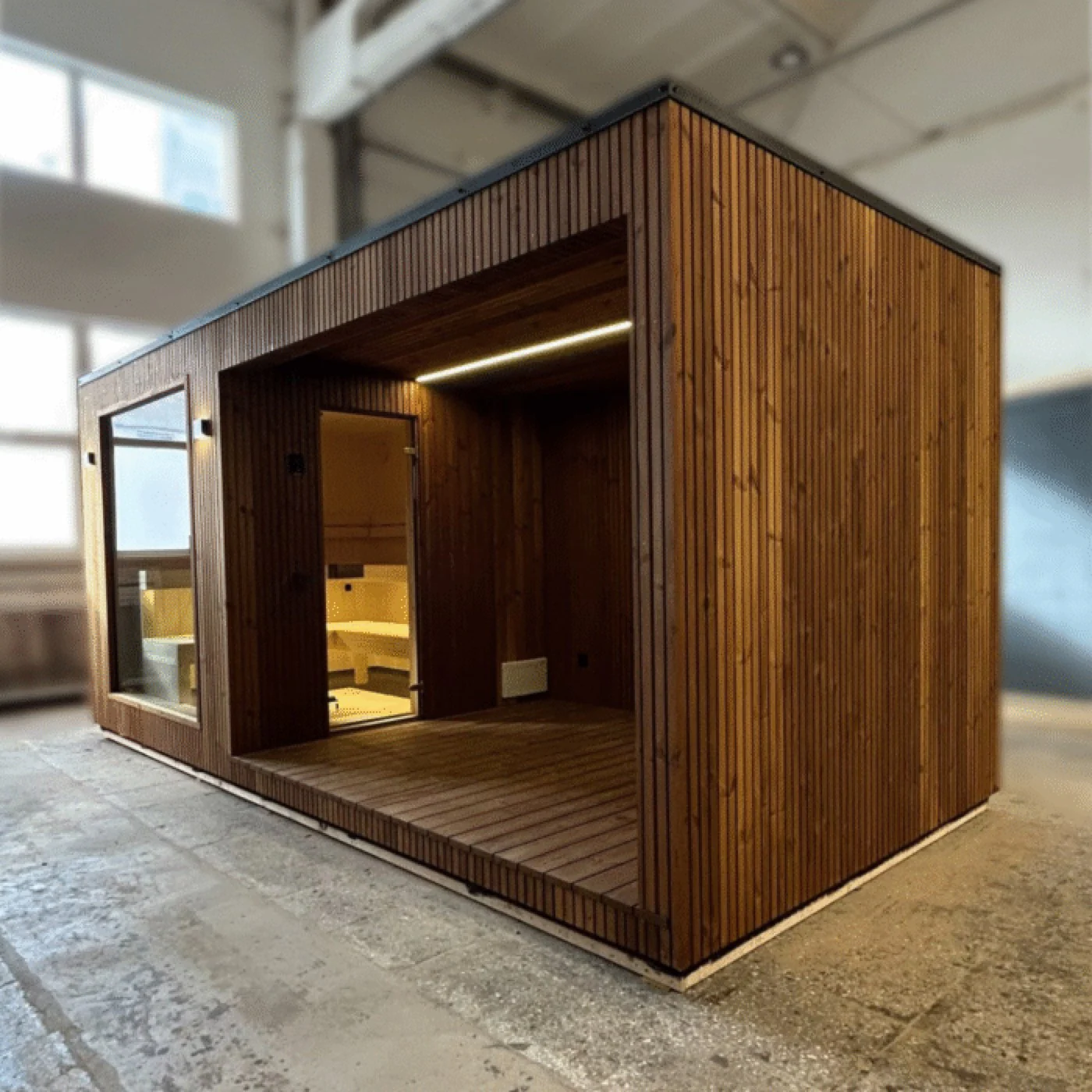 Sauna HIDEAWAY 240×520 Detailansicht 1