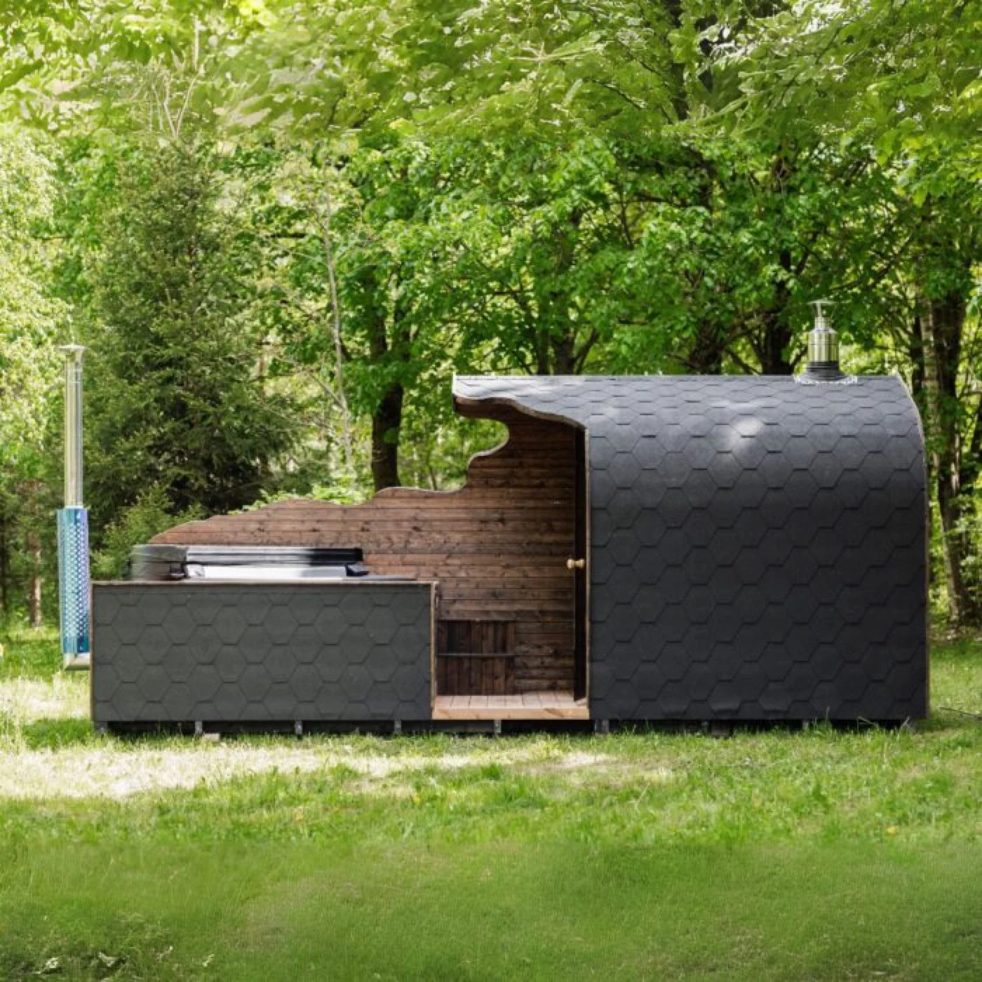 2in1 IGLU sauna + Nordic Whirlpool Außenansicht