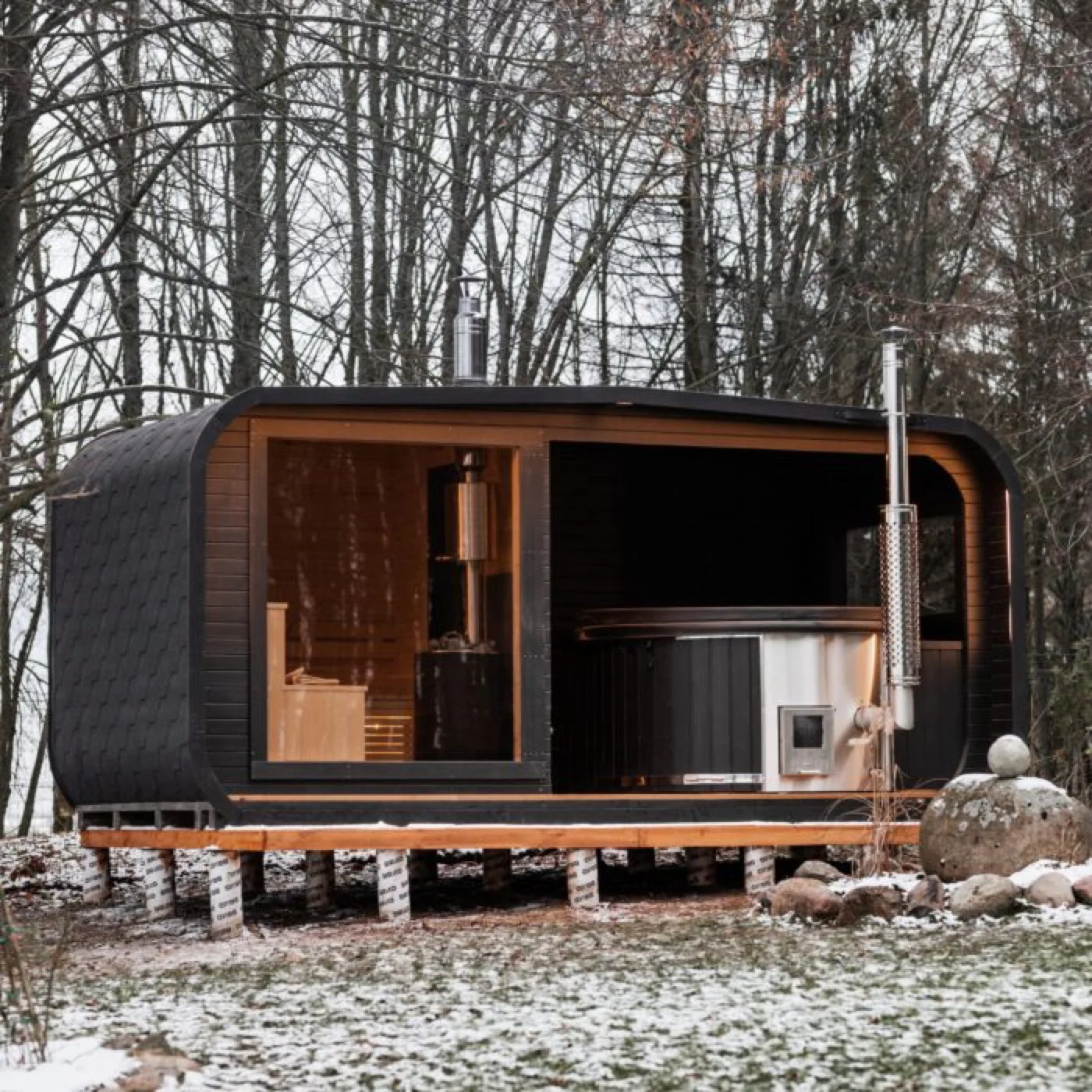 2in1 LUX sauna + Nordic Whirlpool Detailansicht 1